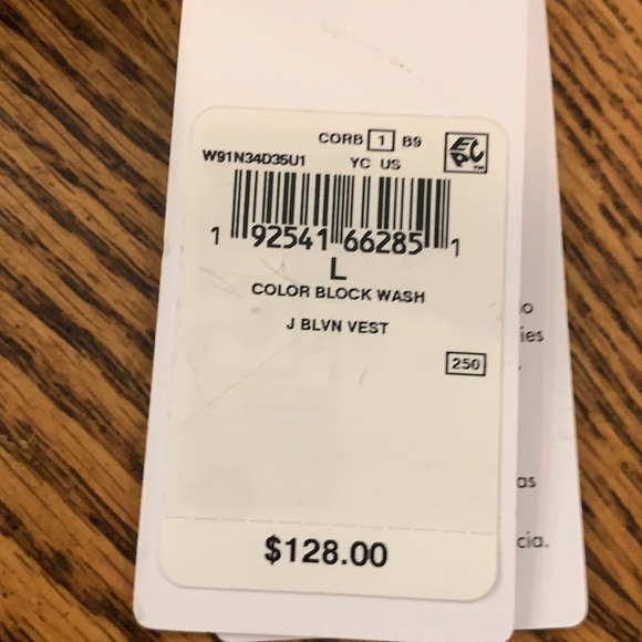 GUESS x J BALVIN Colorblocked Denim Vest L NWT - Picture 15 of 15